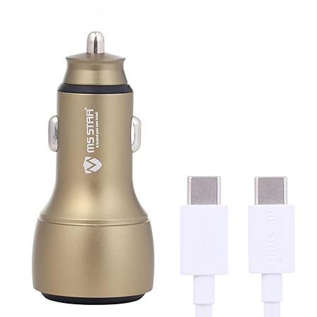 MS STAR 145W Fusion Dual Port Car Charger | USB Type-c | Universal Compatibility for Every Smartphone Tablet Camera Speaker Power Bank