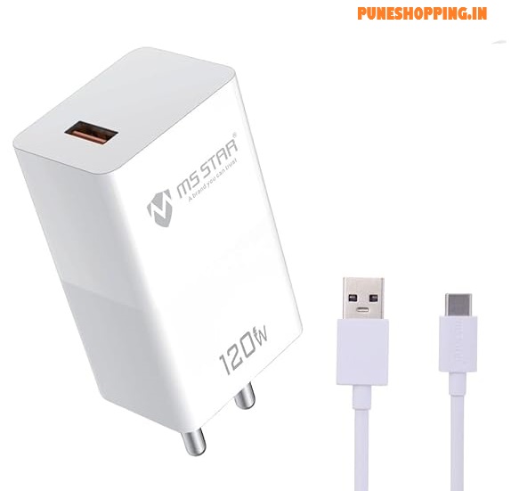 MS STAR Bhokal 120W Mobile Charger USB to Type C Super Fast Charger | Mobile Accessories