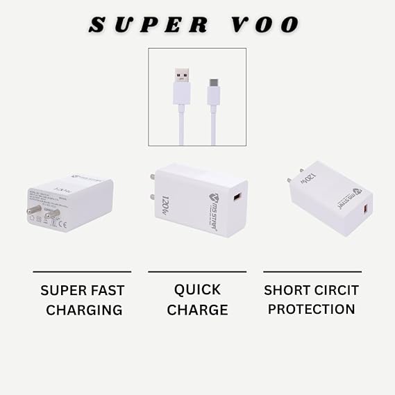 MS STAR Bhokal 120W Mobile Charger USB to Type C Super Fast Charger | Mobile Accessories