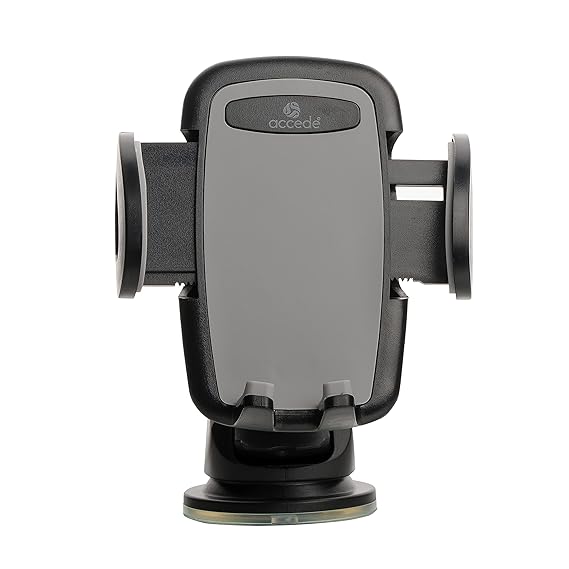  Mount Accede CA202 Proficient Pro Universal Mobile Holder for Car Wireless phone charger/Dashboard, 360 Rotation, Extendable Arm & Long Neck, Strong Suction Base Mobile Stand/Car Mount for All Mobile Phones (Black)(15W)