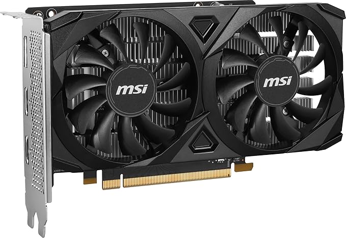 MSI GeForce RTX 3050 Ventus 2X E 6G OC PCI_E Graphic Card - Nvidia Geforce RTX 3050 Gpu, 6Gb GDDR6 96-Bit Memory, 14 Gbps, PCI Express Gen 4 x16Interface, Up to 1492 Mhz, Dual Fan