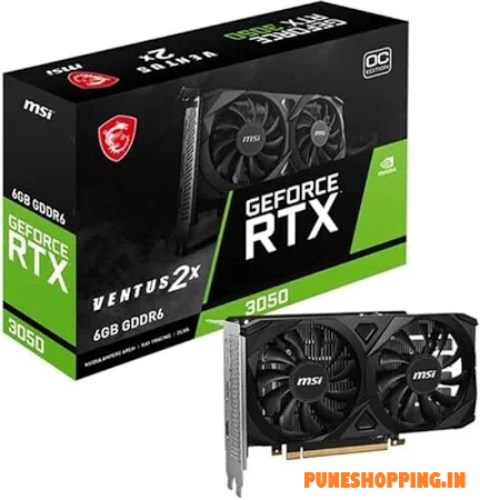 MSI GeForce RTX 3050 VENTUS 2X E 6G OC GDDR6 6 GB NVIDIA Chipset 96 bit 1492 MHz Graphics Card