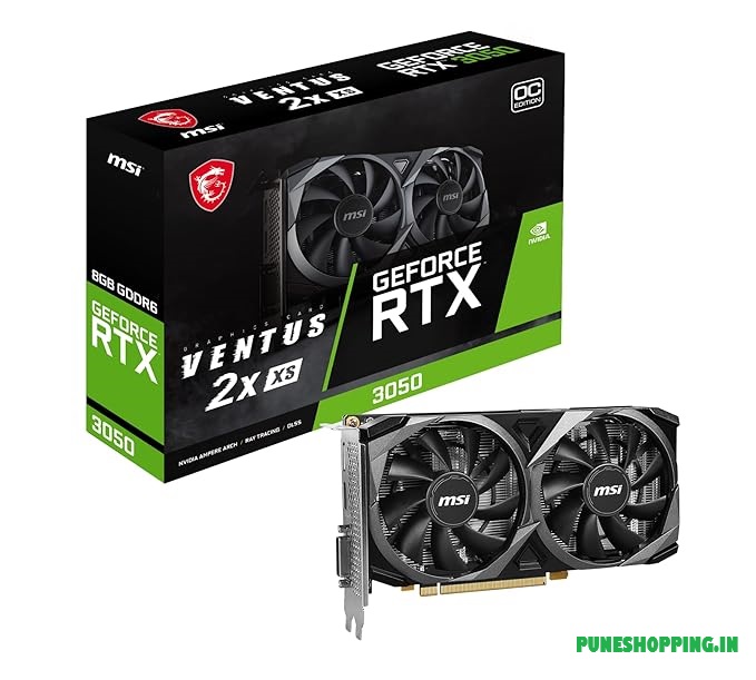 MSI Gaming GeForce RTX 3050 8GB GDRR6 128-Bit HDMI/DP PCIe 4 Torx Twin Fans Ampere OC Graphics Card gddr6 pci_e_x8 (RTX 3050 Ventus 2X XS 8G OC)