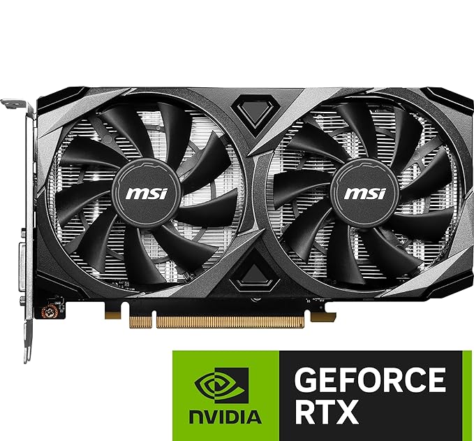 MSI Gaming GeForce RTX 3050 8GB GDRR6 128-Bit HDMI/DP PCIe 4 Torx Twin Fans Ampere OC Graphics Card gddr6 pci_e_x8 (RTX 3050 Ventus 2X XS 8G OC)