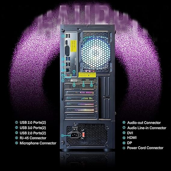  Gaming DESKTOP (Core i7-4790 Processor/16GB Ram/GT 730 DDR5 4GB Graphic Card/1 TB SSD/Gaming Cabinet/WiFi-Bluetooth/Windows 10)