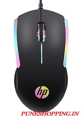 HP M160 USB Wired Gaming Optical Mouse with LED Backlight, 1000 DPI, 3 Buttons and Press Life Up to 1 Year Warranty (843W8AA, Black)