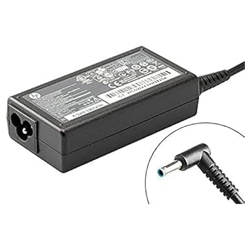 Power Cable & HP Blue Pin Original Laptop Charger 19.5V 3.33A 65W Adapter- Black