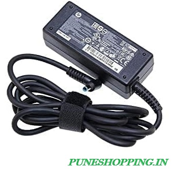 Power Cable & HP Blue Pin Original Laptop Charger 19.5V 3.33A 65W Adapter- Black
