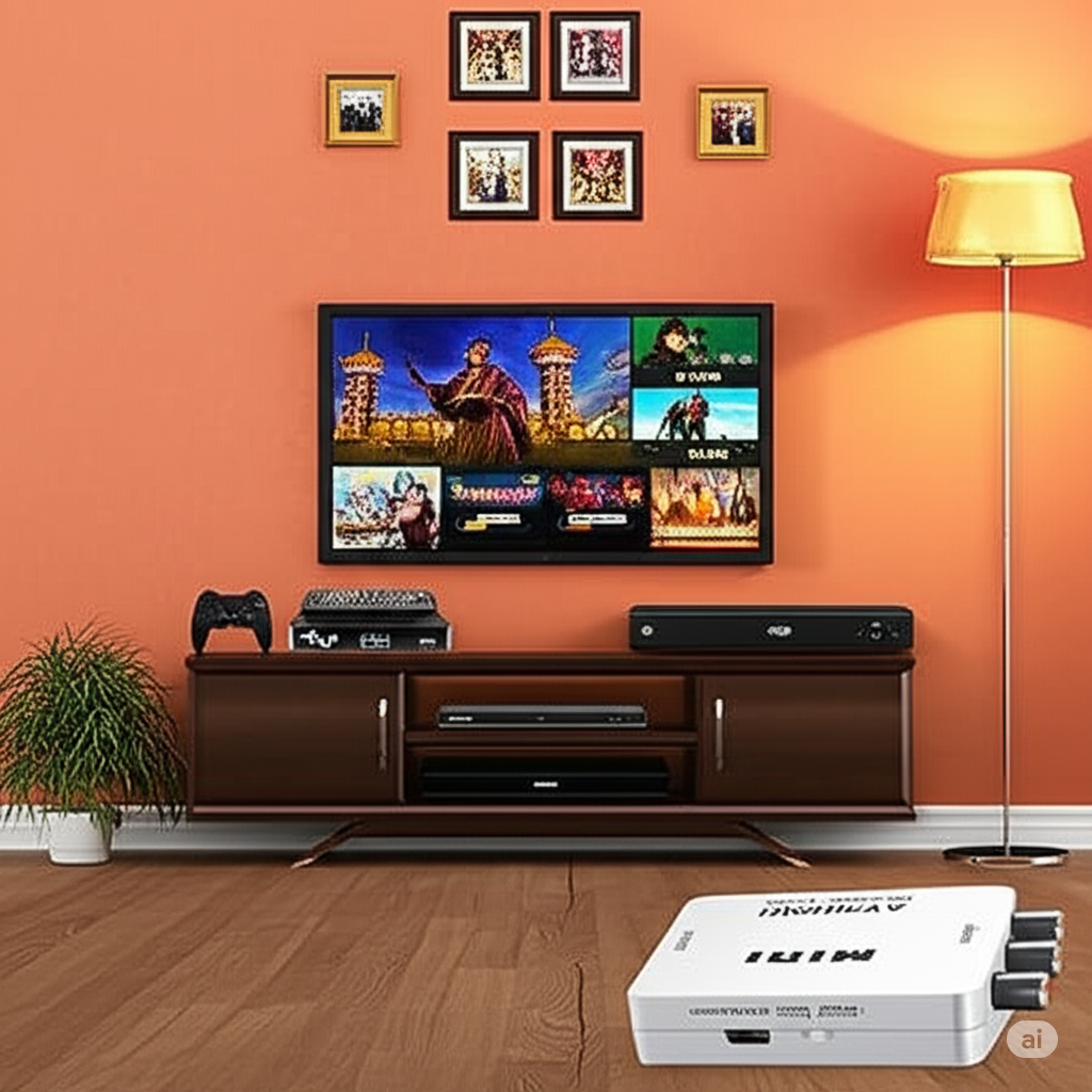 AV to HDMI Converter, 1080p to HDTV CVBS AV Composite Video Audio Adapter with USB Charge Cable for PC Laptop TV STB VHS VCR Camera DVD.