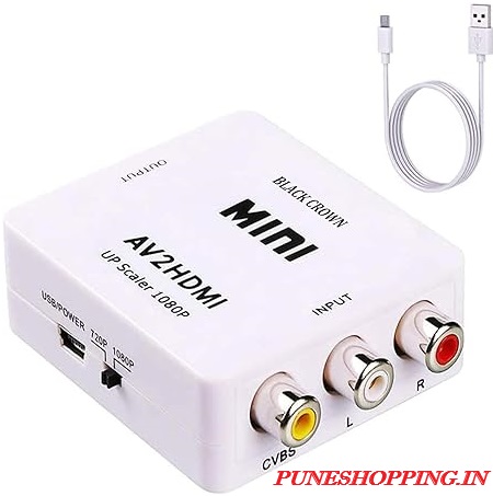 AV to HDMI Converter, 1080p to HDTV CVBS AV Composite Video Audio Adapter with USB Charge Cable for PC Laptop TV STB VHS VCR Camera DVD.