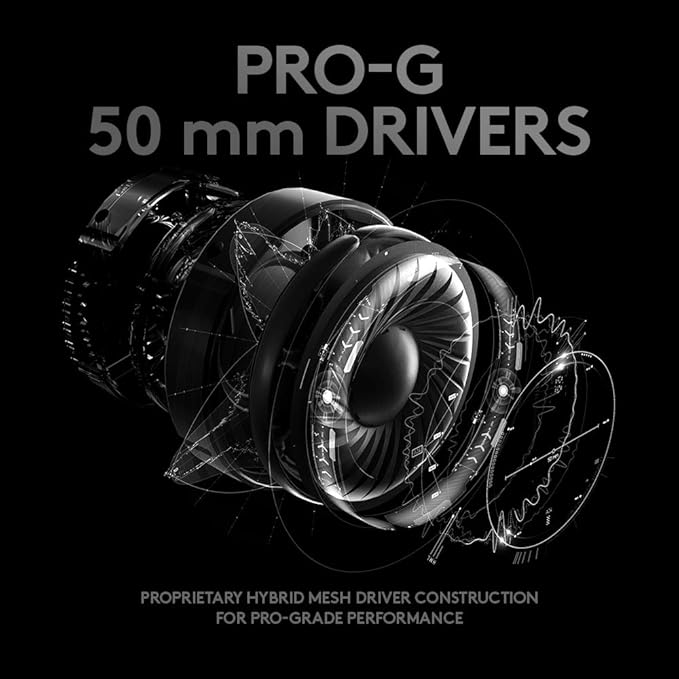  Gaming Wired Over Ear Headphones with Mic Blue Voice DTS Headphone:X 2.0, 50Mm Pro-G Drivers, 2.0 Surround Sound for Esports Gaming