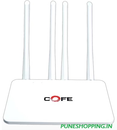 COFE Wi-Fi 6 4G Sim Single Band Router|Speed Upto 300 Mbps|Ai Based Auto-Switching|Supports Type-C Internet & Power