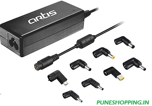  ORTIS 65Watt Universal Laptop Adapter with 8 Interchangeable Connector pins (Power Cord Included) Compatible with USB Type C/Dell/HP/Lenovo/ASUS/Acer/Samsung/Compaq/IBM/Toshiba