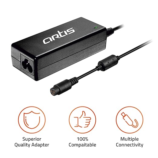  ORTIS 65Watt Universal Laptop Adapter with 8 Interchangeable Connector pins (Power Cord Included) Compatible with USB Type C/Dell/HP/Lenovo/ASUS/Acer/Samsung/Compaq/IBM/Toshiba