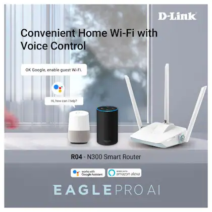 Dlink R04 Eagle Pro AI N300 Smart Route WIRELESS ROUTER 