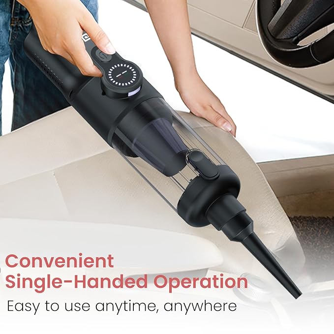 Portronics MopCop 4, 2-in-1 Vacuum Cleaner & Blower, Cordless & Corded, 18,000 Pa Suction,Washable HEPA Filter,LED Display,Built-in Flashlight Car & Home Use