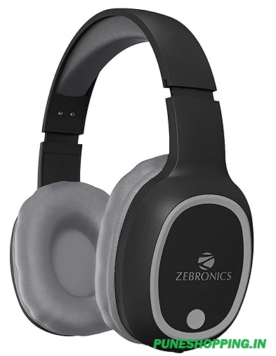 ZEBRONICS THUNDER Bluetooth 5.3 Wireless Headphones with 60H Backup, Gaming Mode, Dual PairingVoice assistant, Comfortable Earcups, Call Function