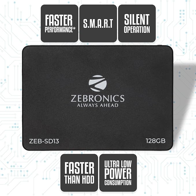 Zebronics 128GB SSD Ultra Low Power Consumption S.M.A.R.T