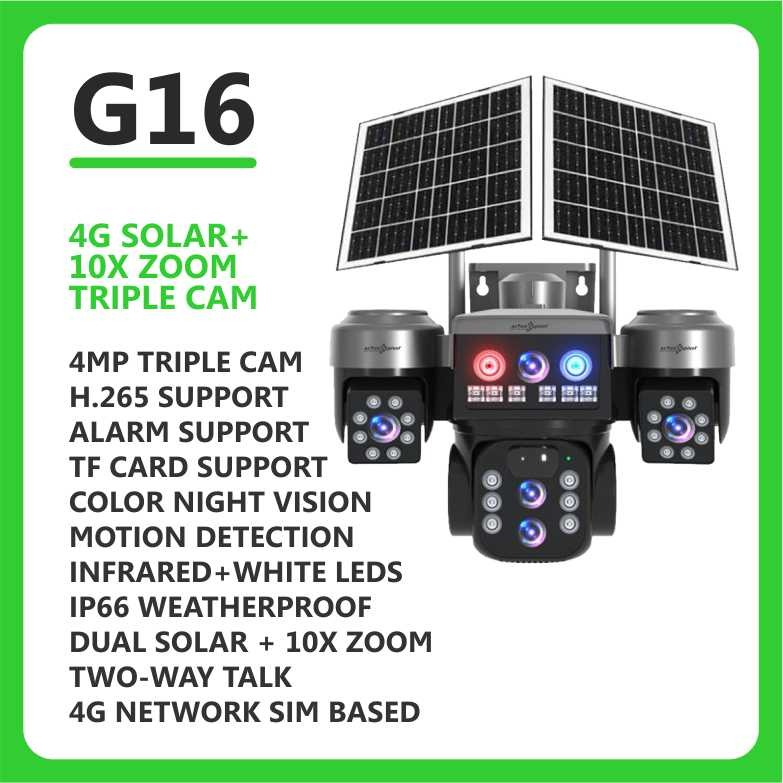 Active Pixel 4G Solar  3 lense Camera