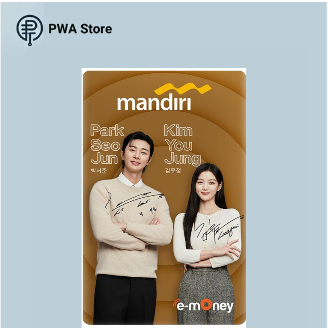 Kartu e-Money Mandiri edisi Park Seo Jun & Kim You Jung (Casual)