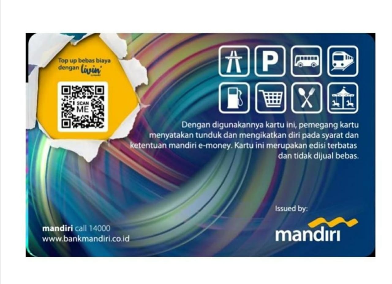 Kartu E-Money Mandiri edisi Tahilalats Livin Orange (Support NFC)