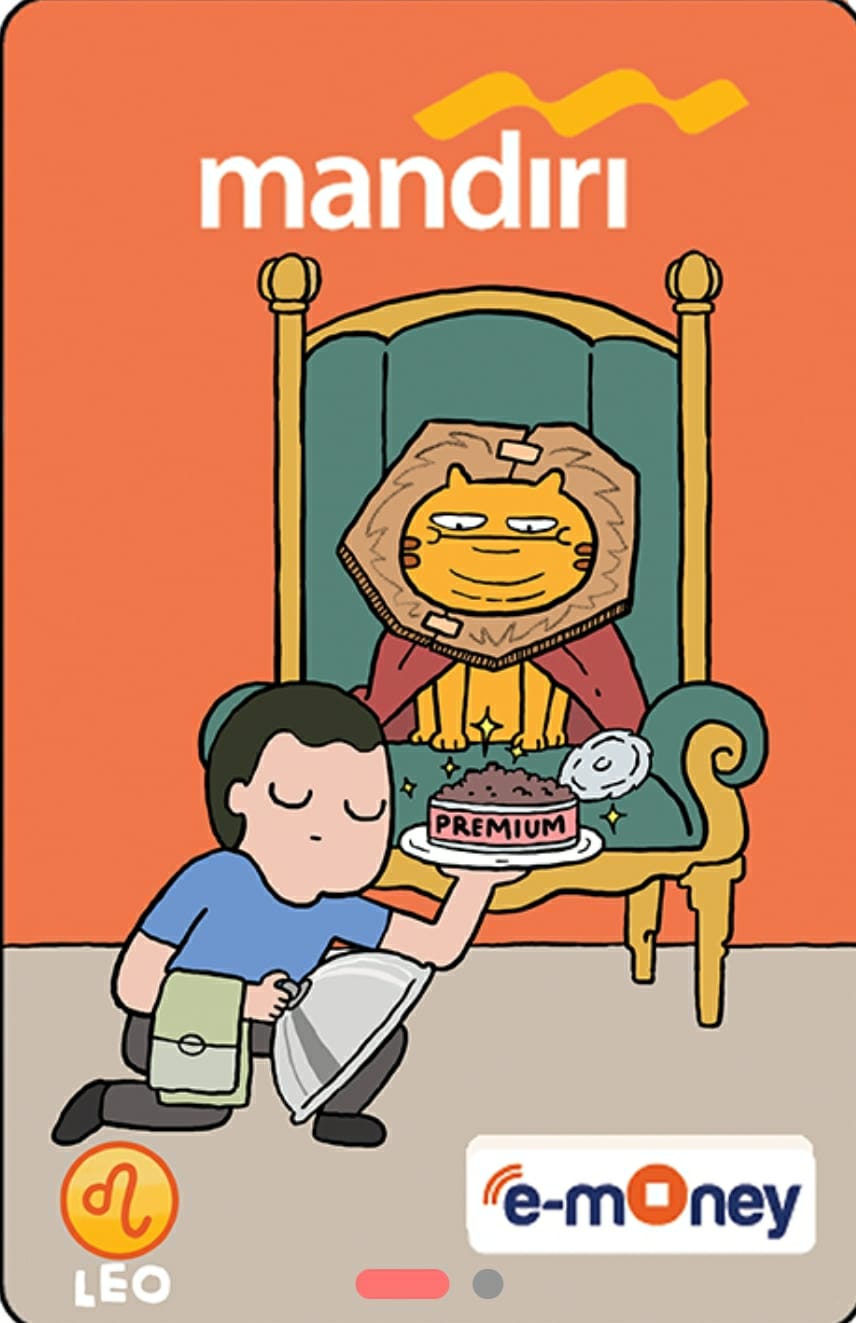 Kartu E-Money Mandiri edisi Tahilalats Leo (Support NFC)