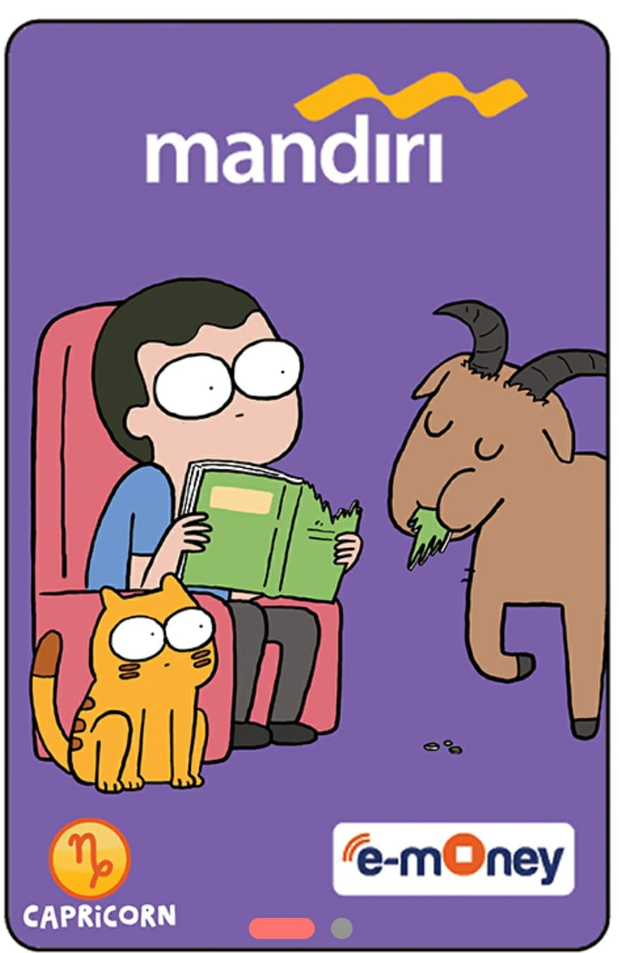 Kartu E-Money Mandiri edisi Tahilalats Capricorn (Support NFC)