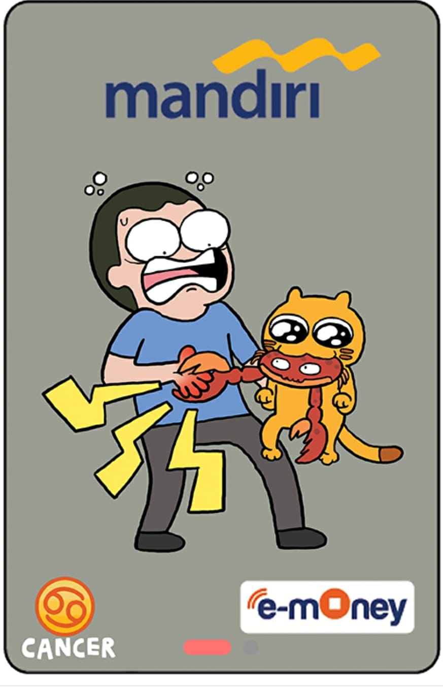 Kartu E-Money Mandiri edisi Tahilalats Cancer (Support NFC)