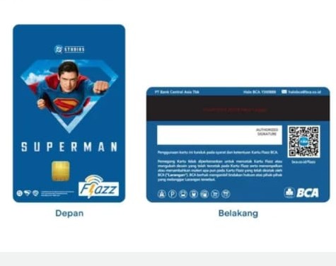 Kartu Flazz BCA edisi Superman Actor (Support NFC)