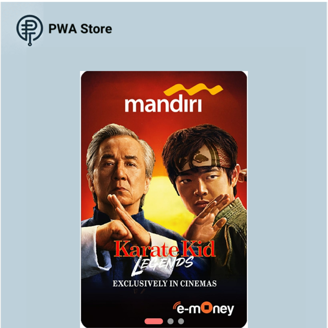 Kartu E-Money Mandiri edisi Karate Kid - Jackie Chan & Ben Wang (Support NFC)