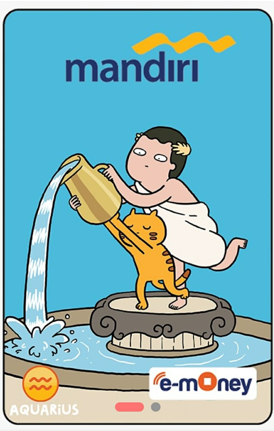 Kartu E-Money Mandiri edisi Tahilalats Aquarius (Support NFC)