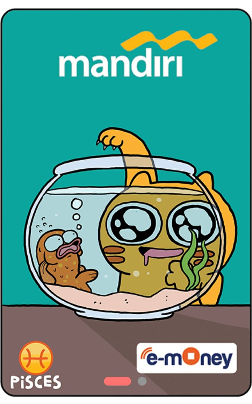 Kartu E-Money Mandiri edisi Tahilalats Pisces (Support NFC)