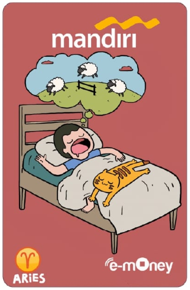 Kartu E-Money Mandiri edisi Tahilalats Aries (Support NFC)