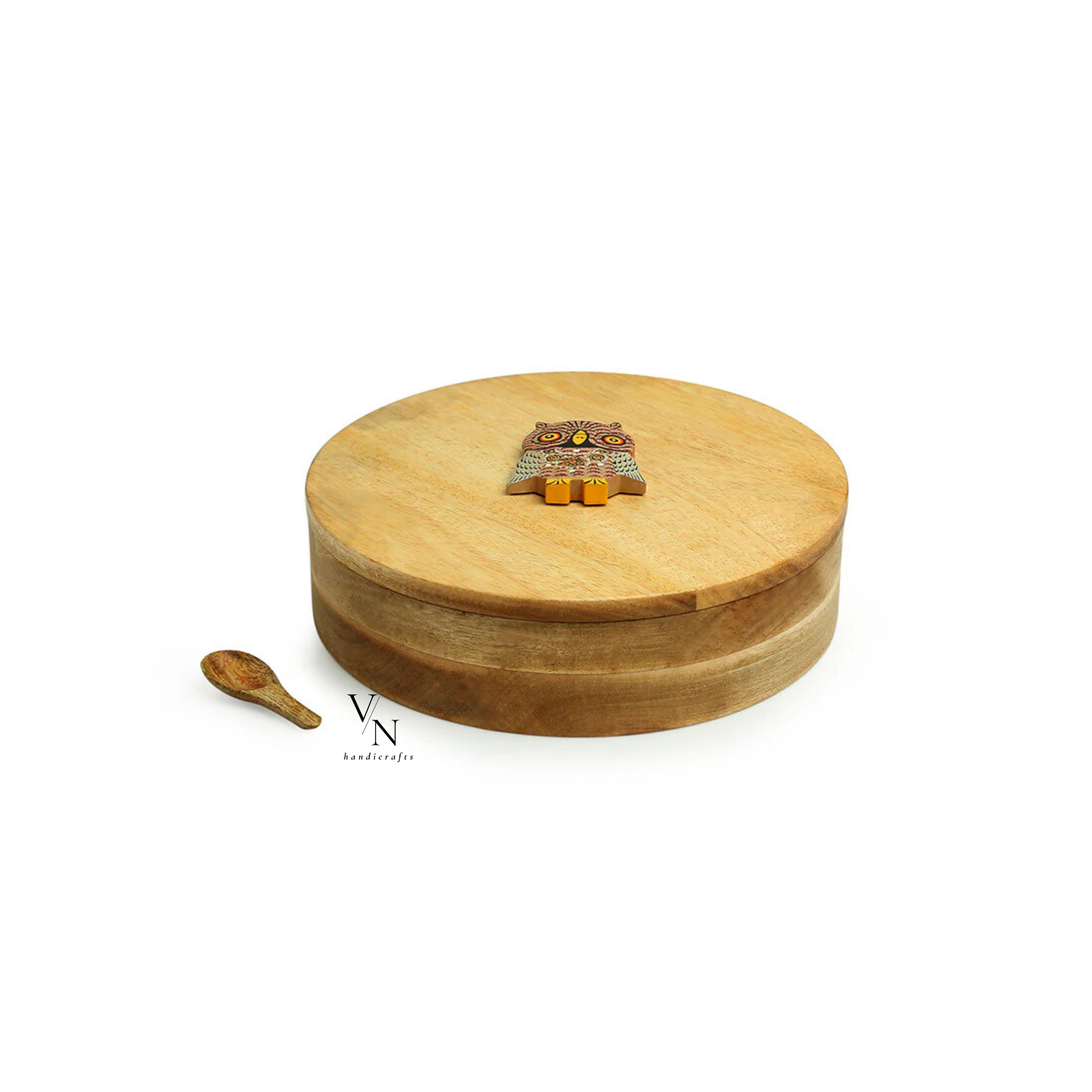 Wooden Spice Box with Compartments
