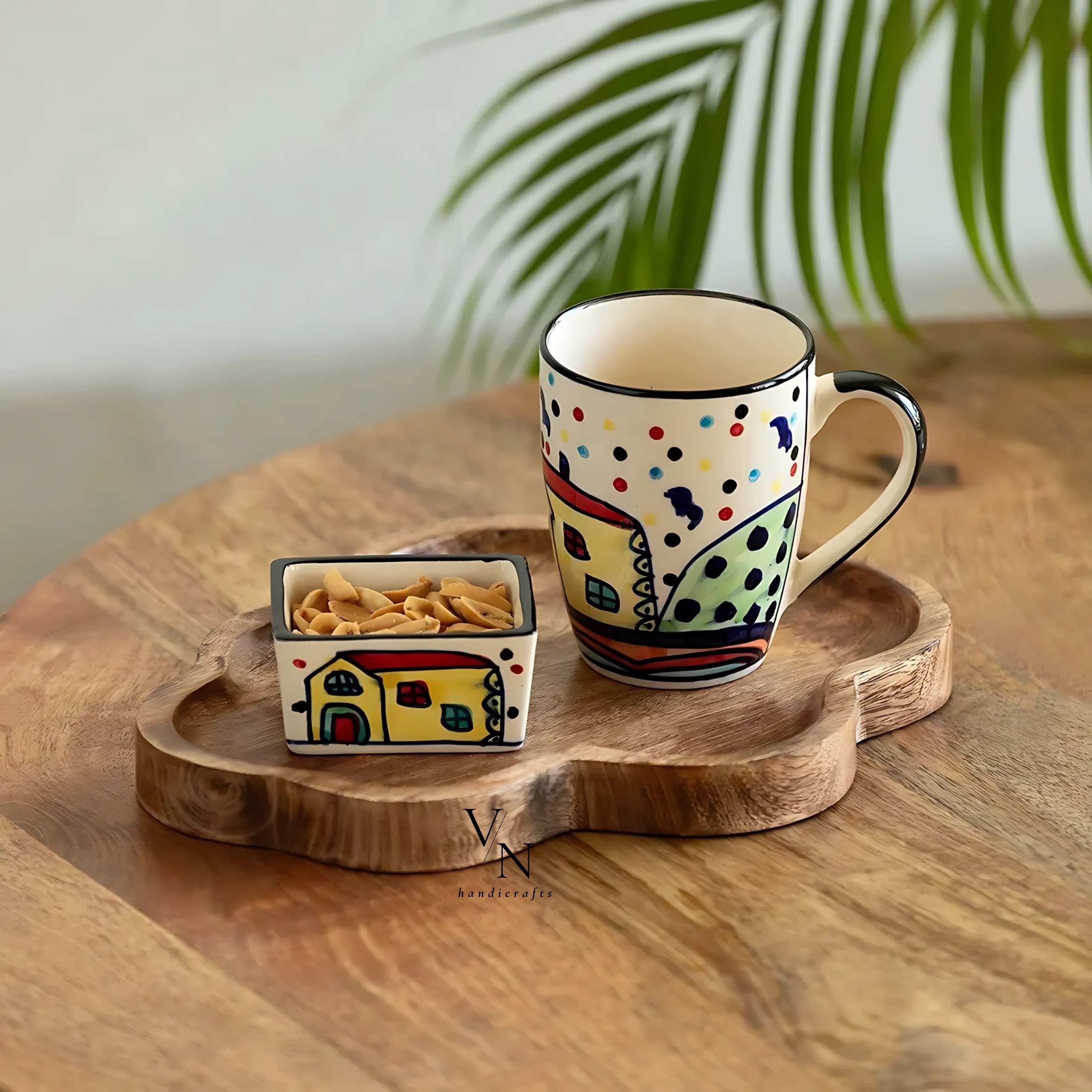 Handcrafted wooden tray