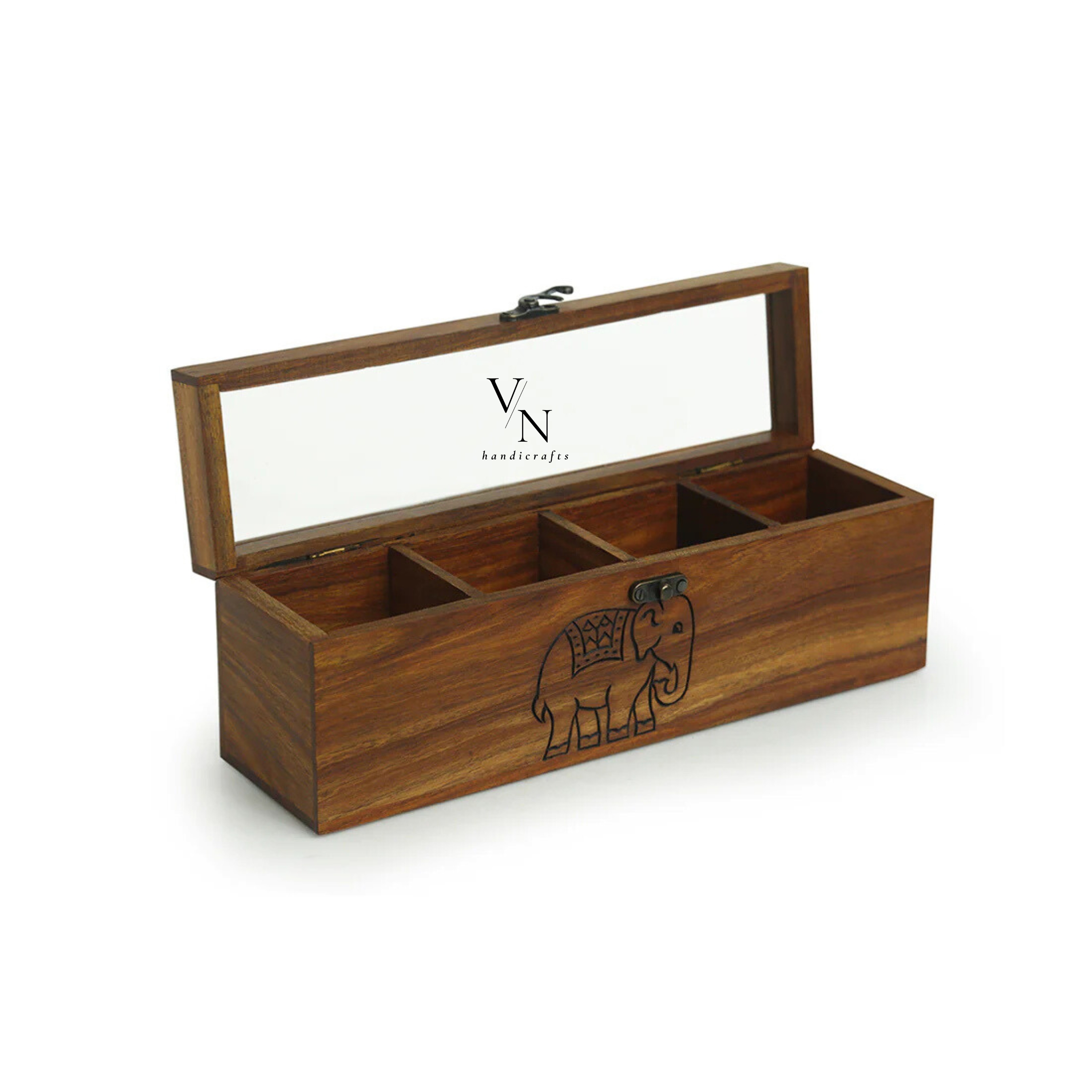 Wooden Multi Utility Tea Box