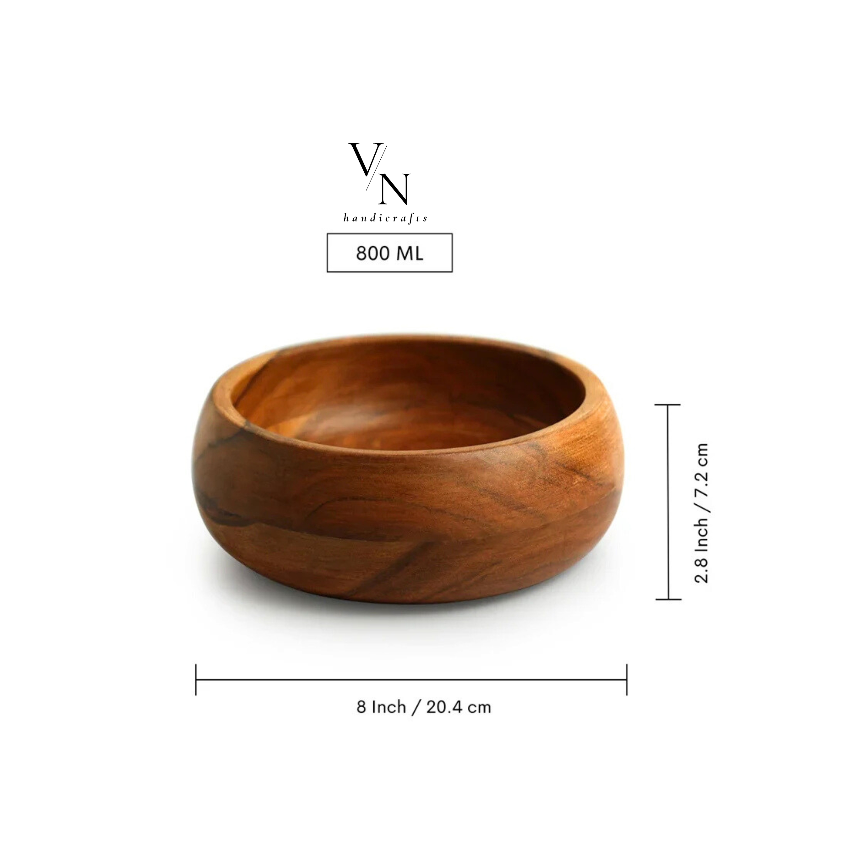Wooden Salad Bowl and Spoons Set
