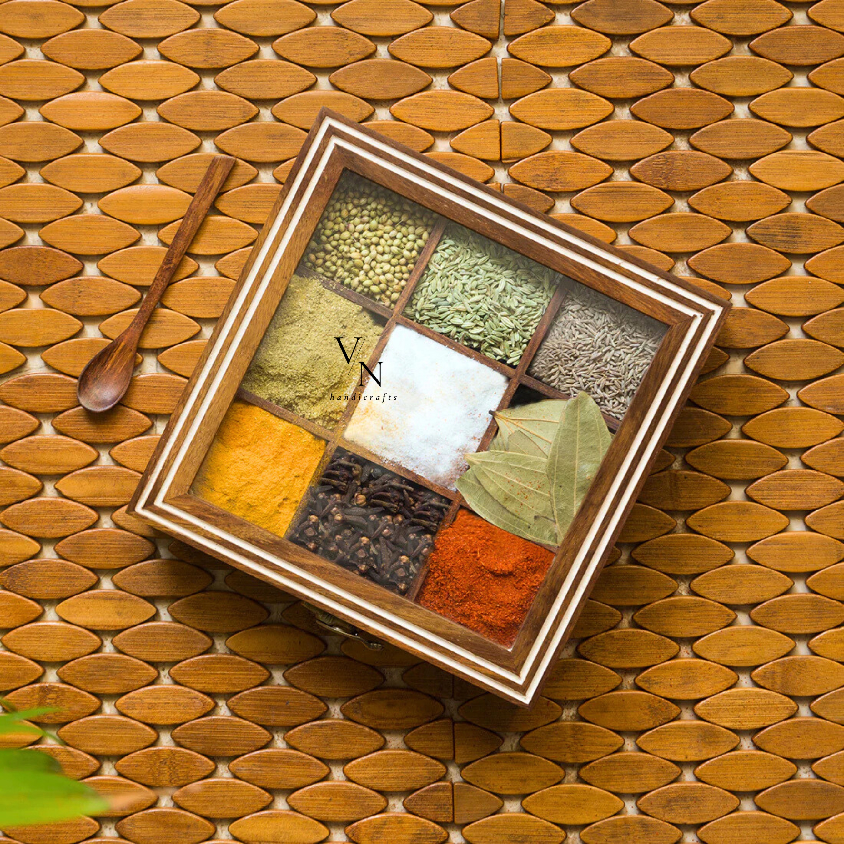 Wooden Spice Box