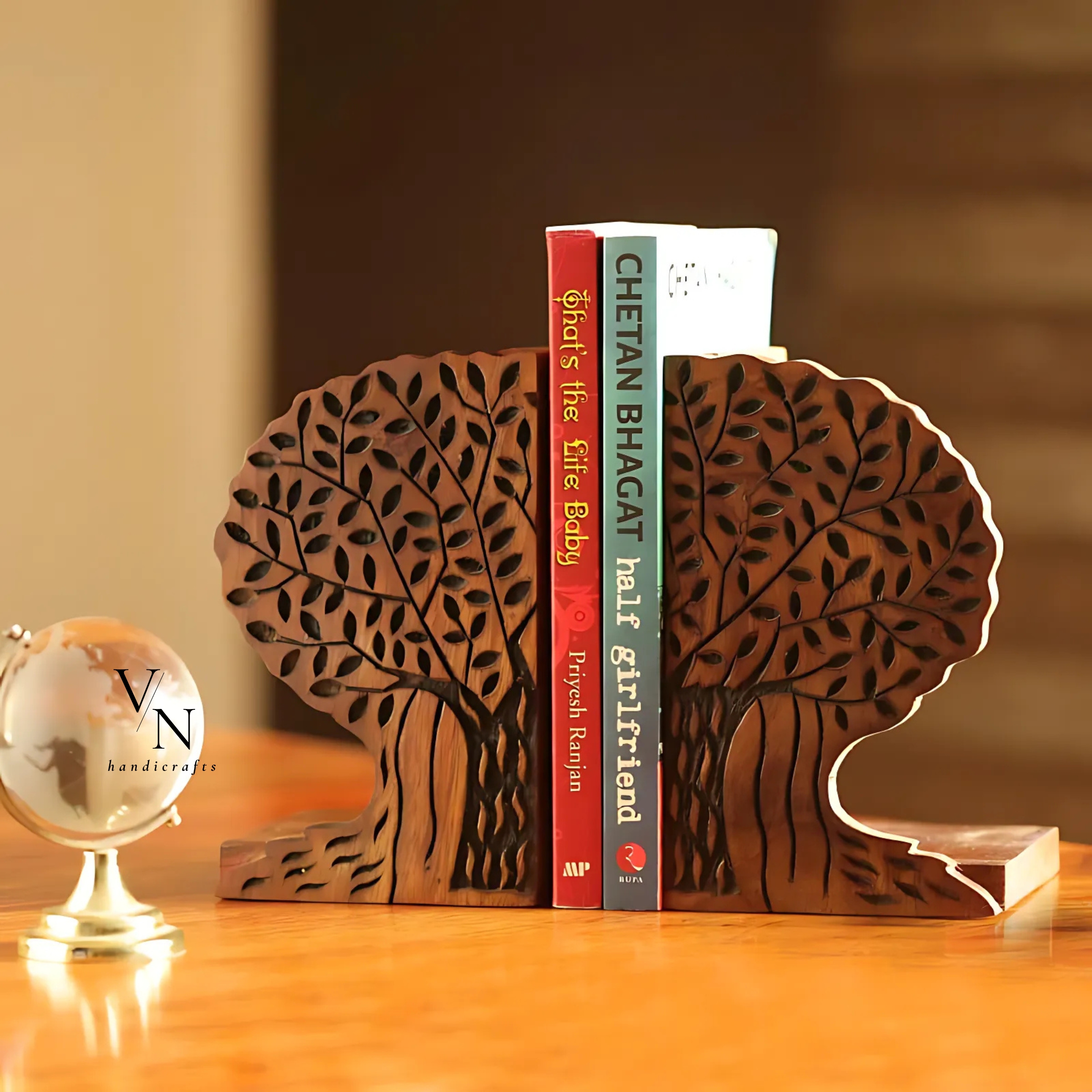Wooden Bookends