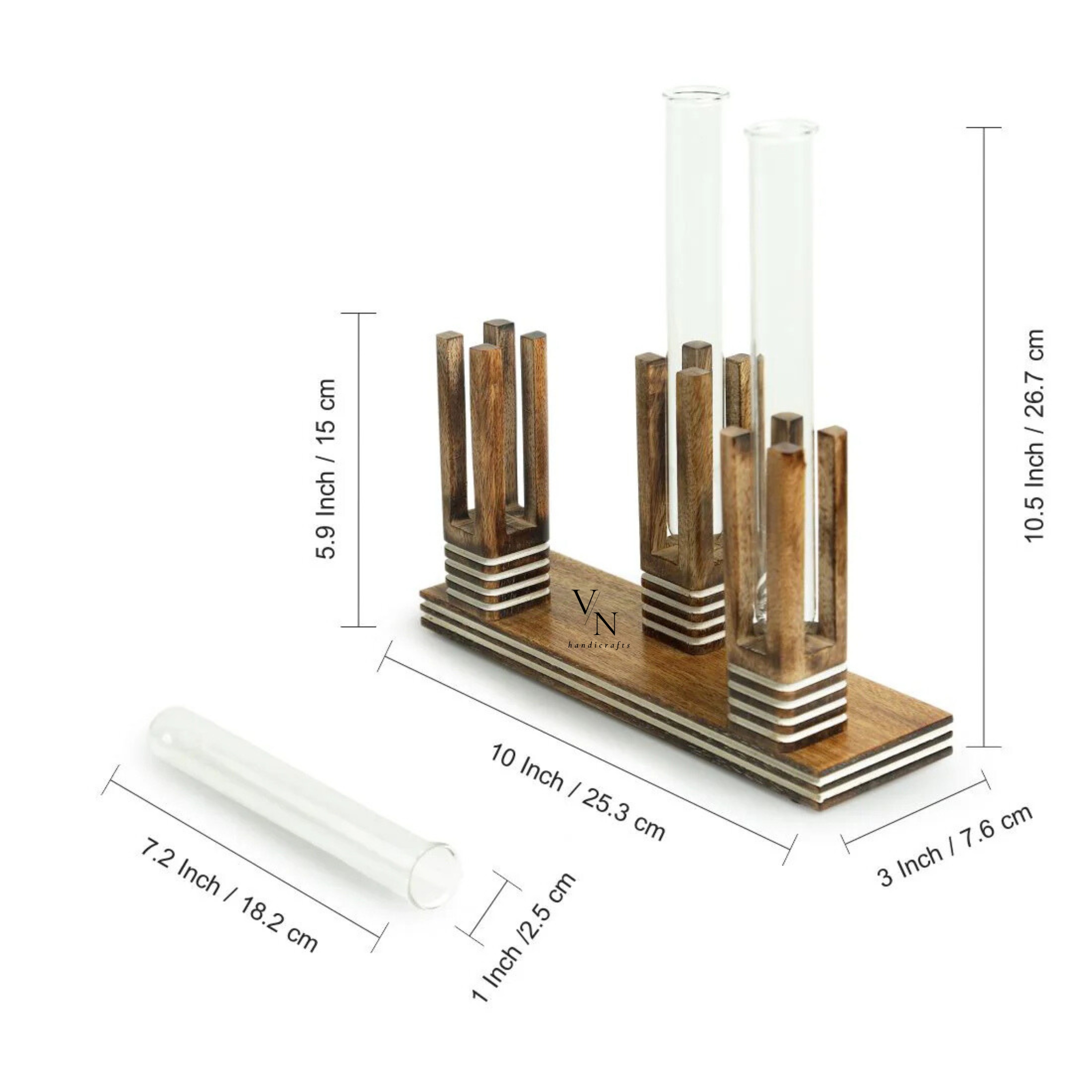 Planter Tubes With Wooden Holder