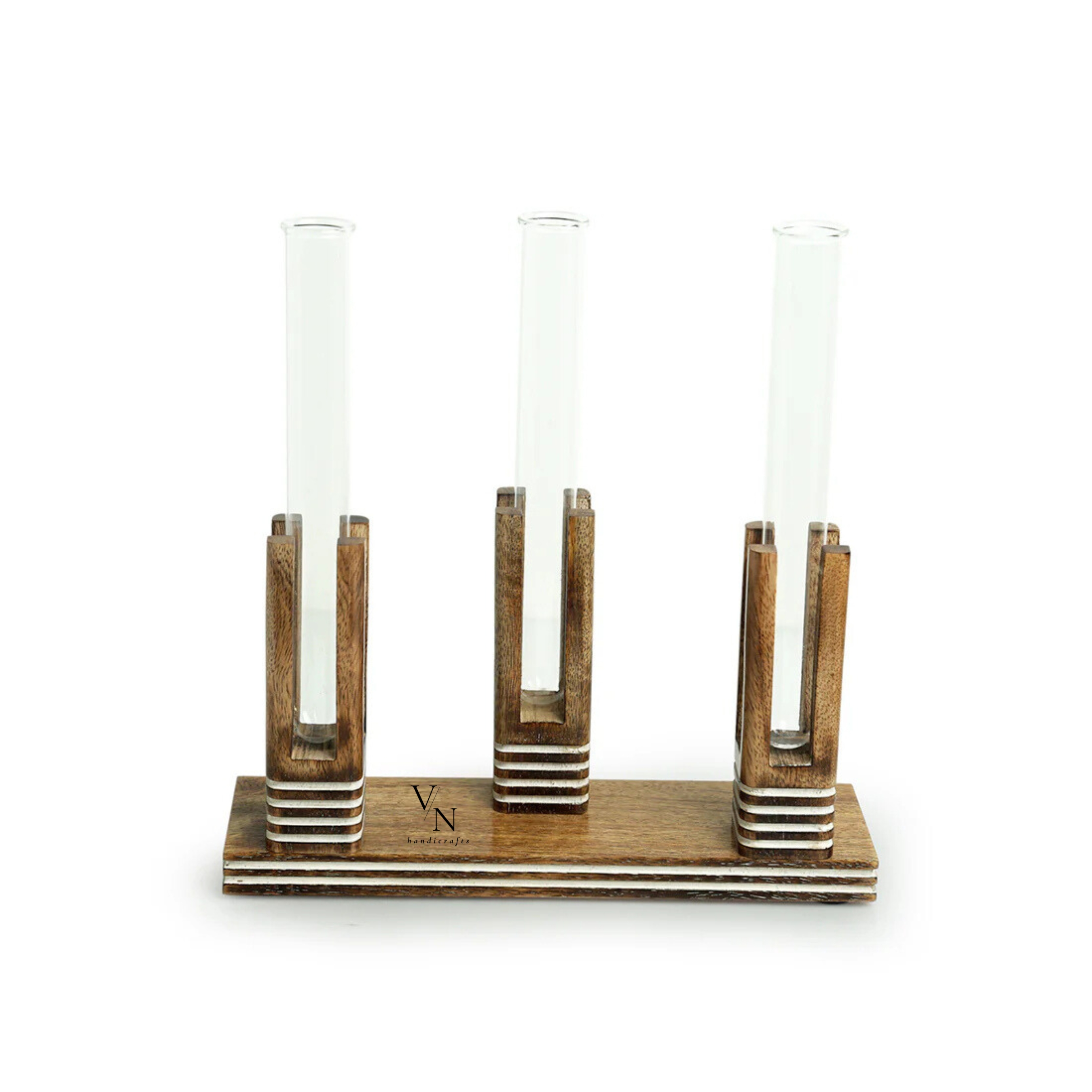 Planter Tubes With Wooden Holder