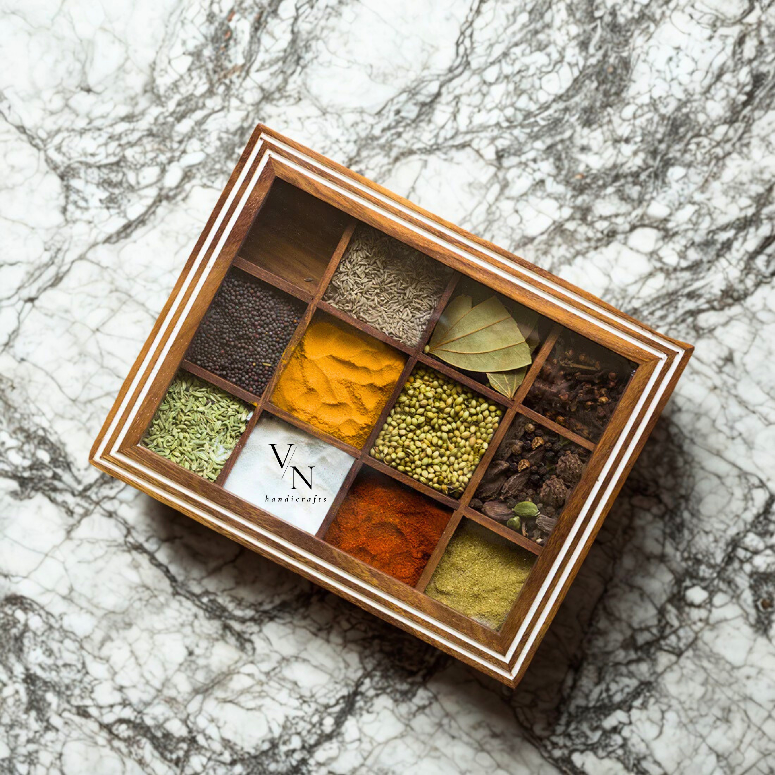 Wooden Spice Box