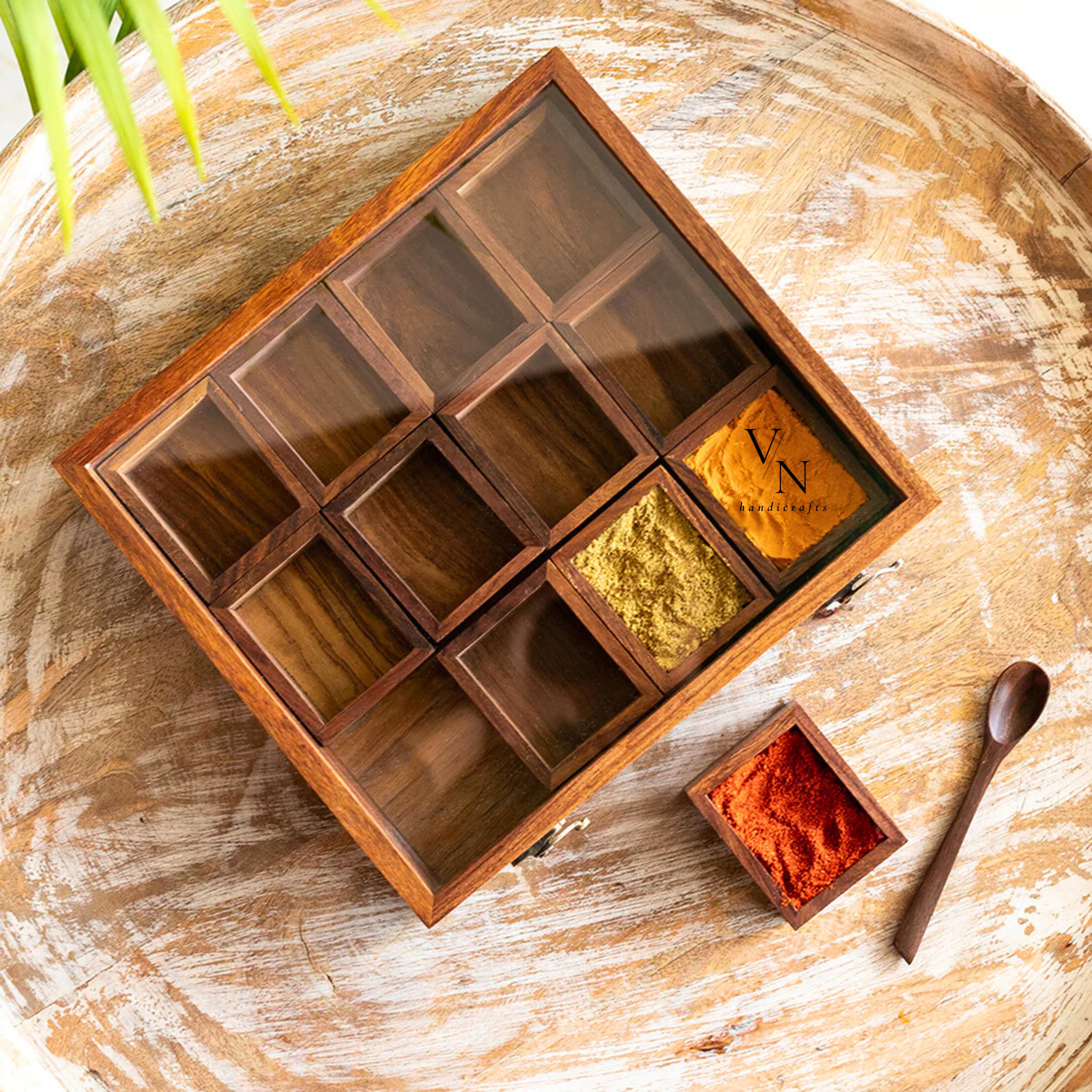 Wooden Spice Box