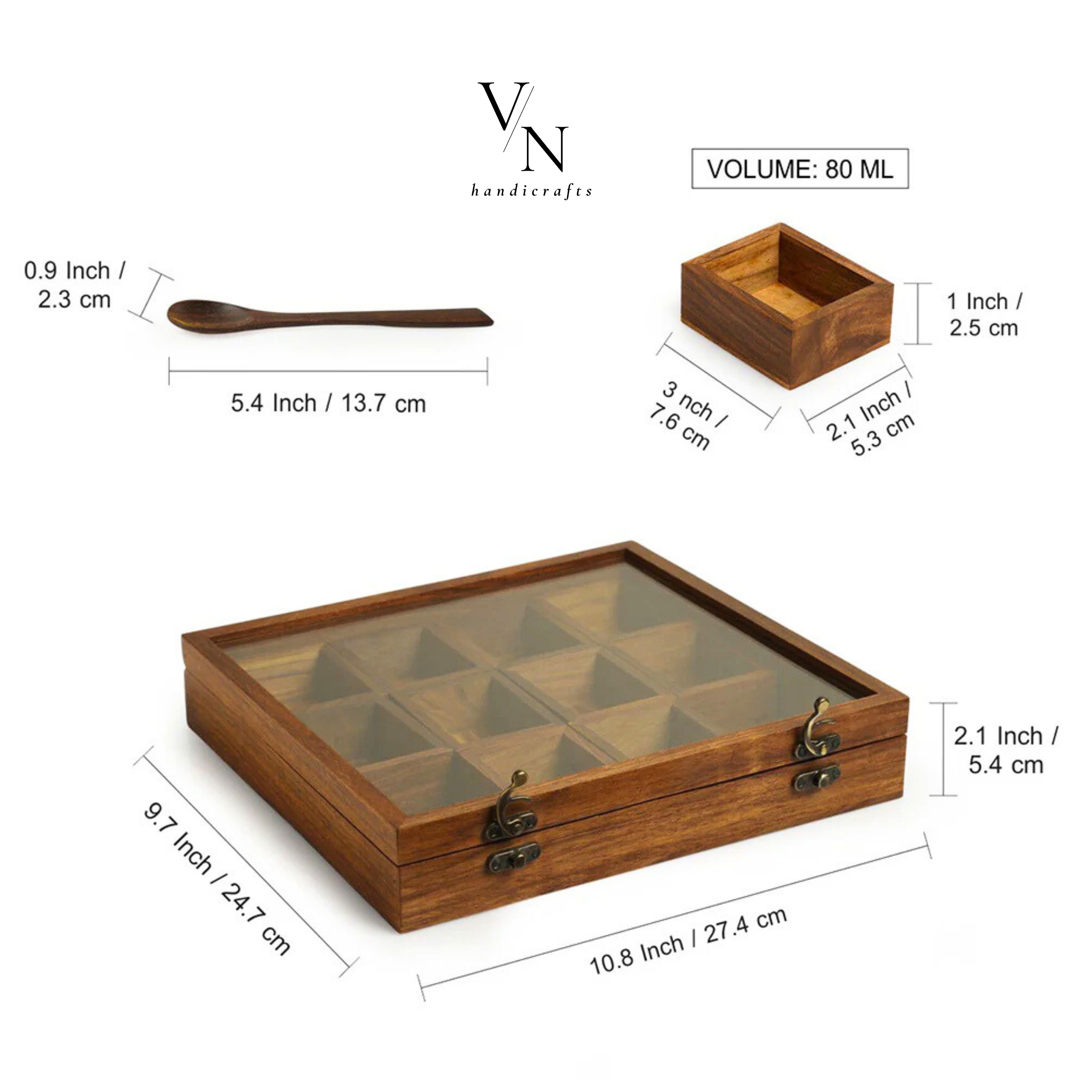 Wooden Spice Box