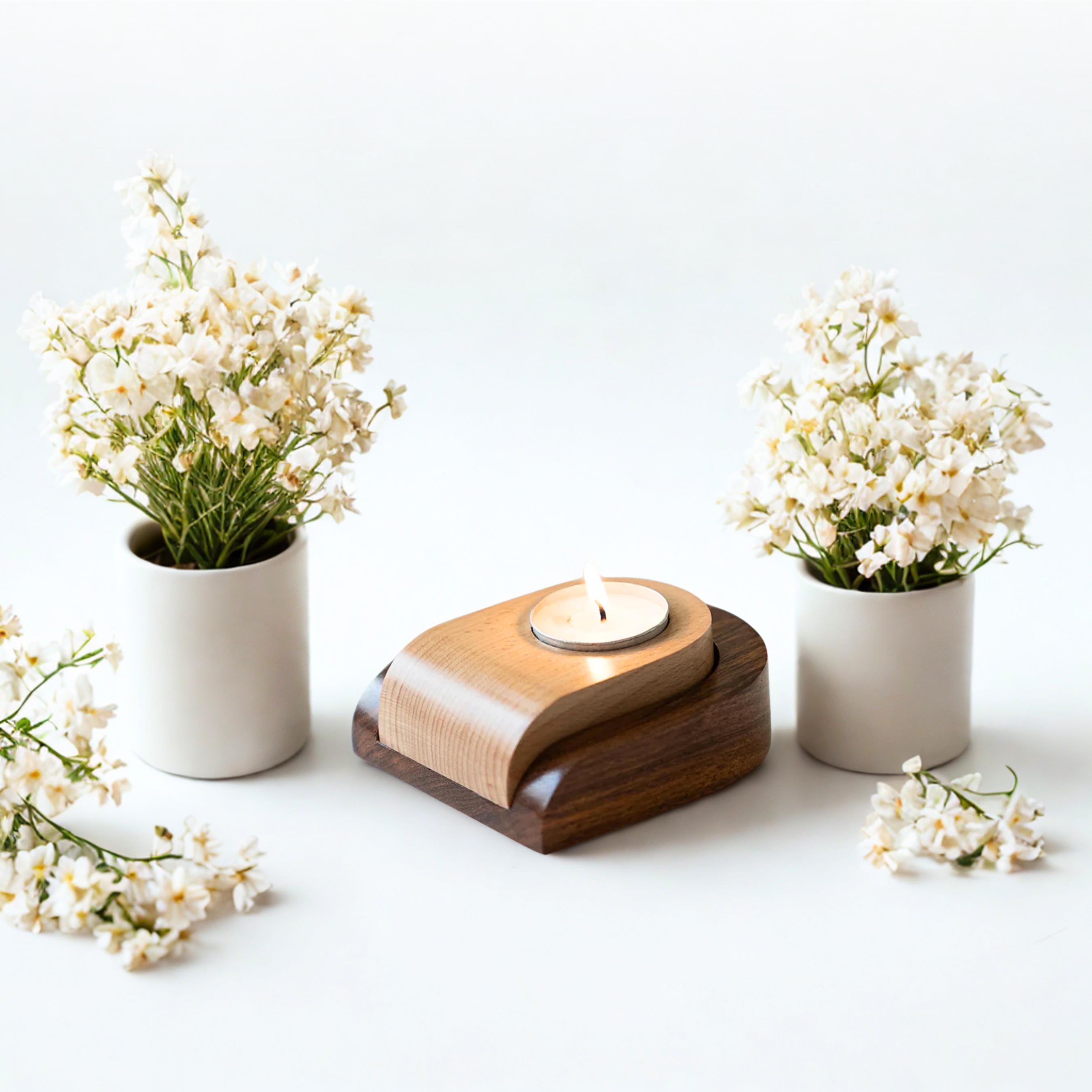 Wooden Tealight Candle Holder