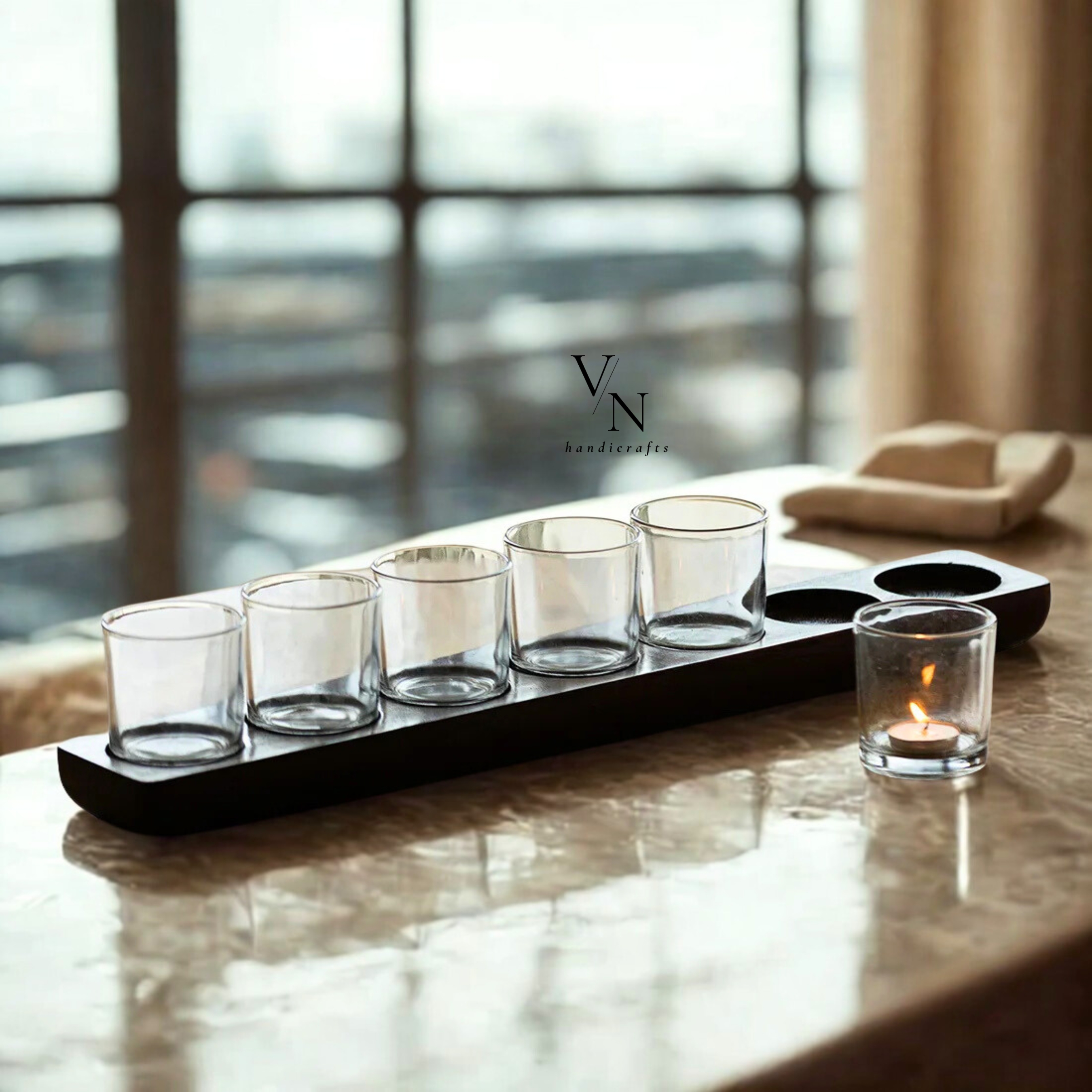 Wooden Tealight Candle Holder 