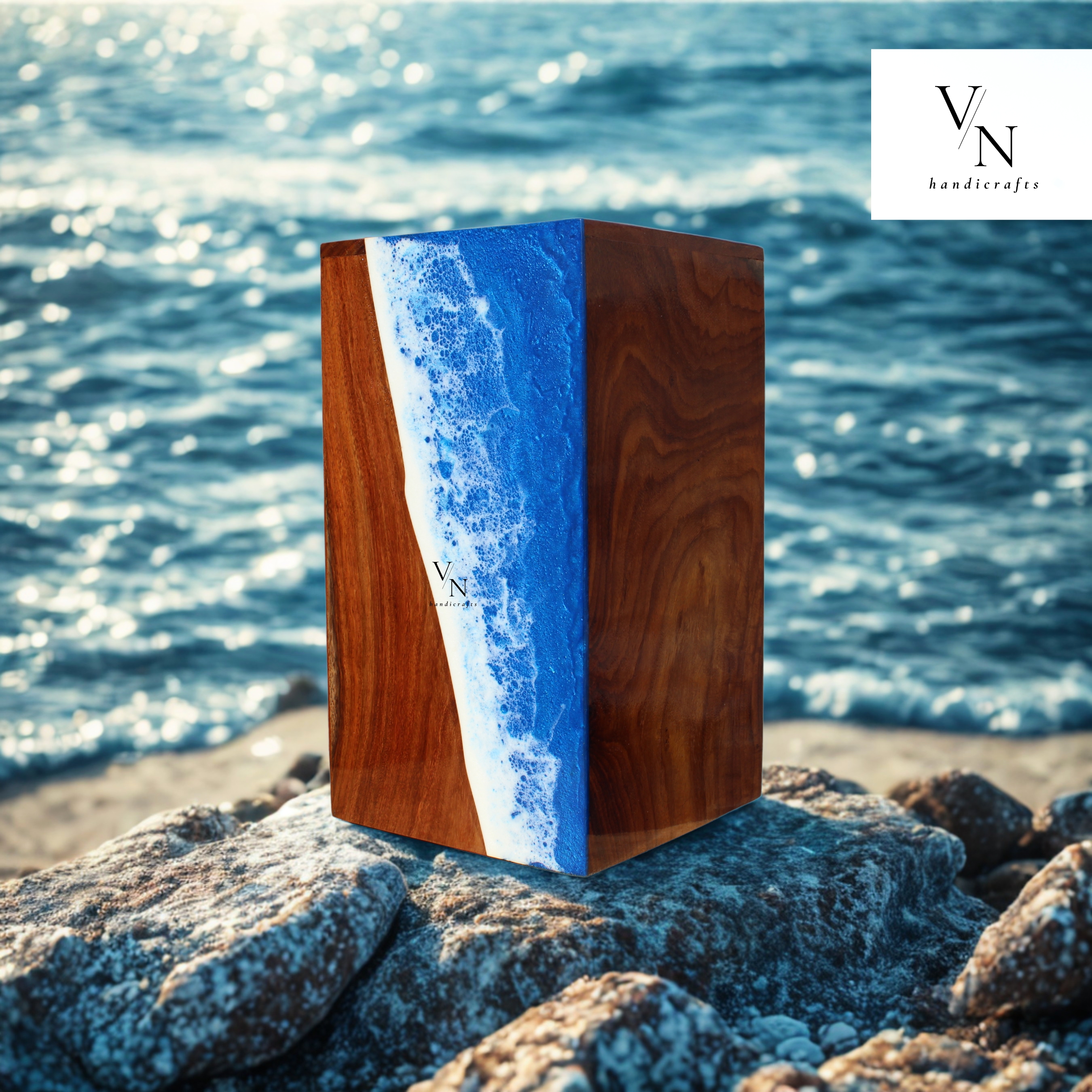 Handcrafted Wooden Urn Box