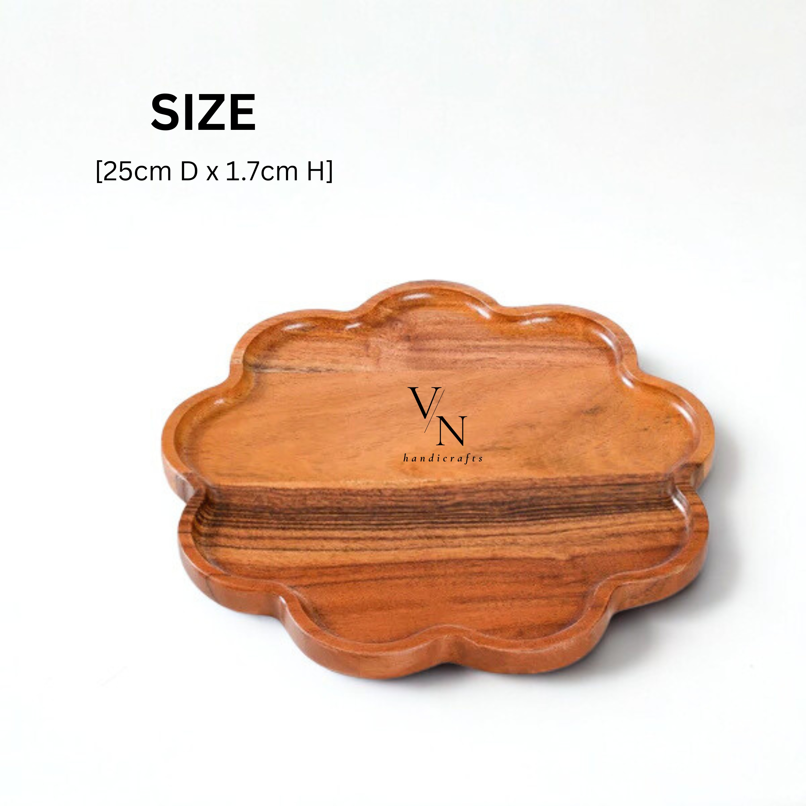 Wooden Flower Shape Serving Tray
