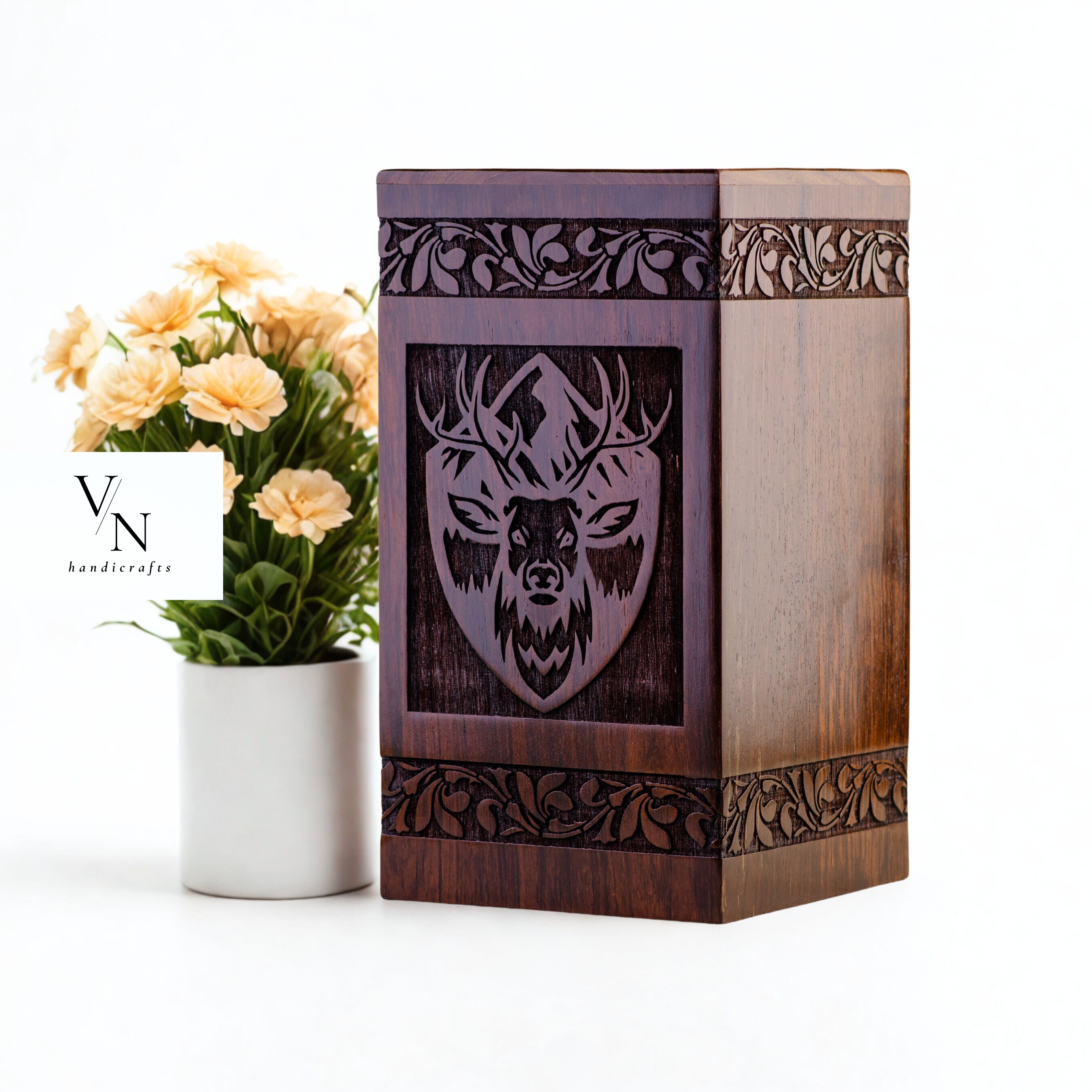 Handcrafted Wooden Urn Box