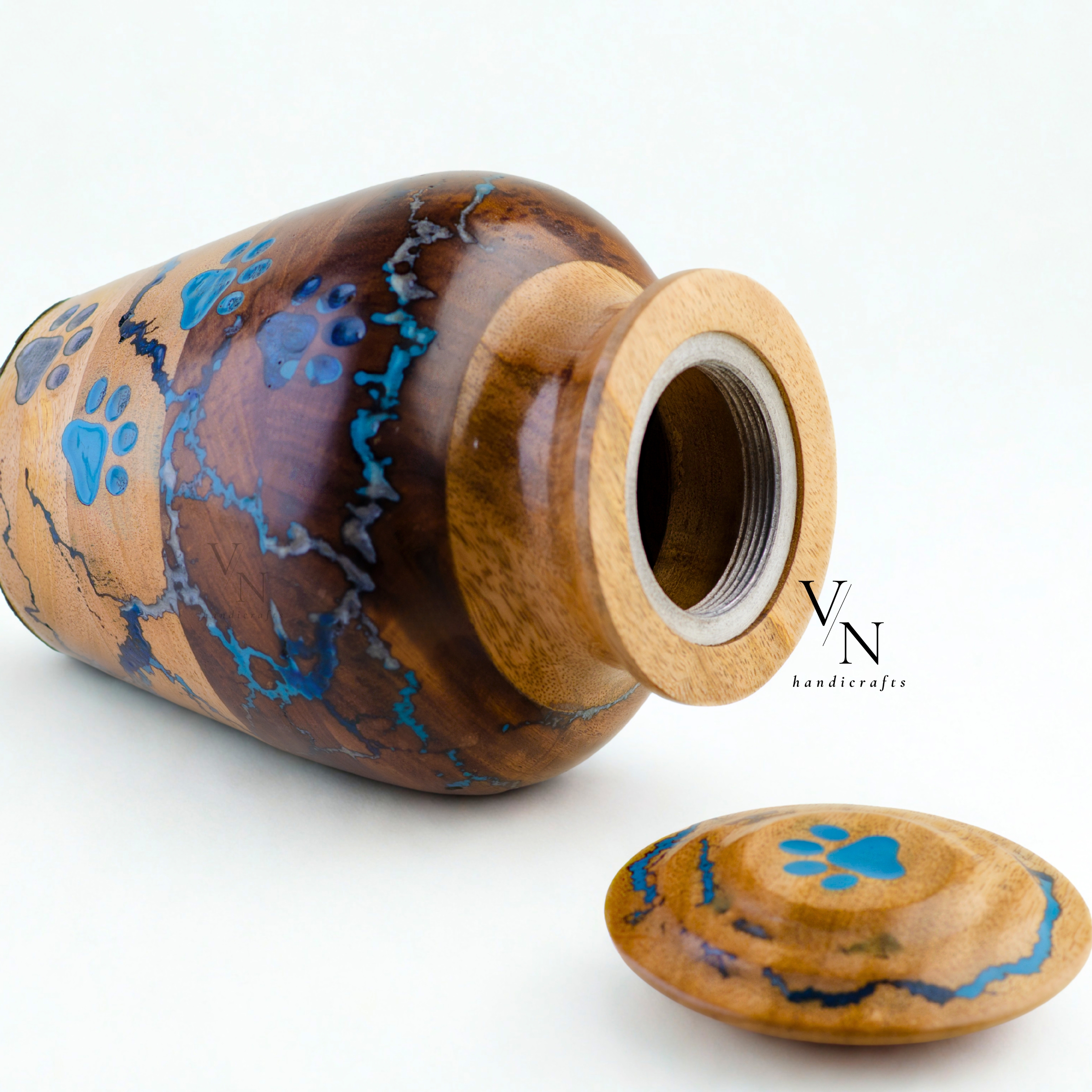Handcrafted Wooden Urn